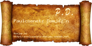 Paulcsenetz Damján névjegykártya